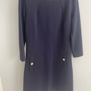 Lilly Pulitzer Navy Dress with Gold Accents